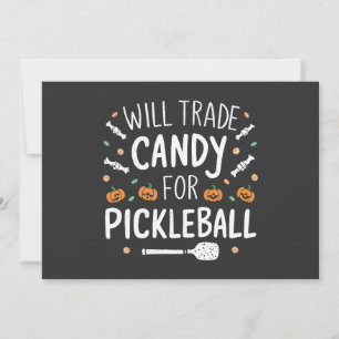 Wird Süßigkeiten gegen Pickleball verkaufen Spooky Einladung