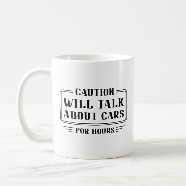 Wird über Autos reden Kaffeetasse (Links)