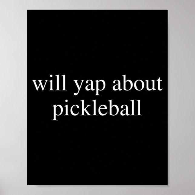 Wird über Pickleball-Liebhaber lustiger Pickle-Bal Poster (Vorne)