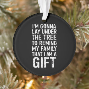 Wird unter dem Weihnachtsbaum liegen Weihnachtsfam Ornament