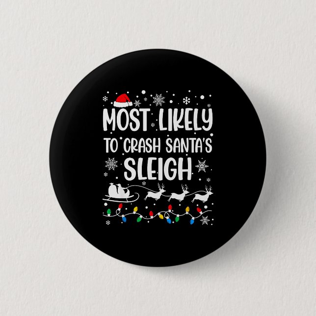 Wird wahrscheinlich den Weihnachtsschlitten des We Button (Vorderseite)