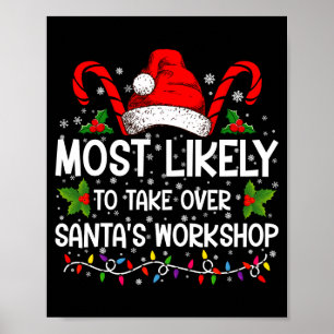 Wird wahrscheinlich Santas Werkstatt Weihnachten ü Poster
