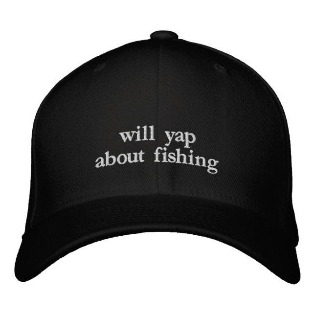 Wird Yap Über Angelfan Lustiger Angler-Vater Bestickte Baseballkappe (Vorderseite)
