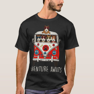 Wire Fox Terrier Adventure erwartet Kunstwerk T-Shirt