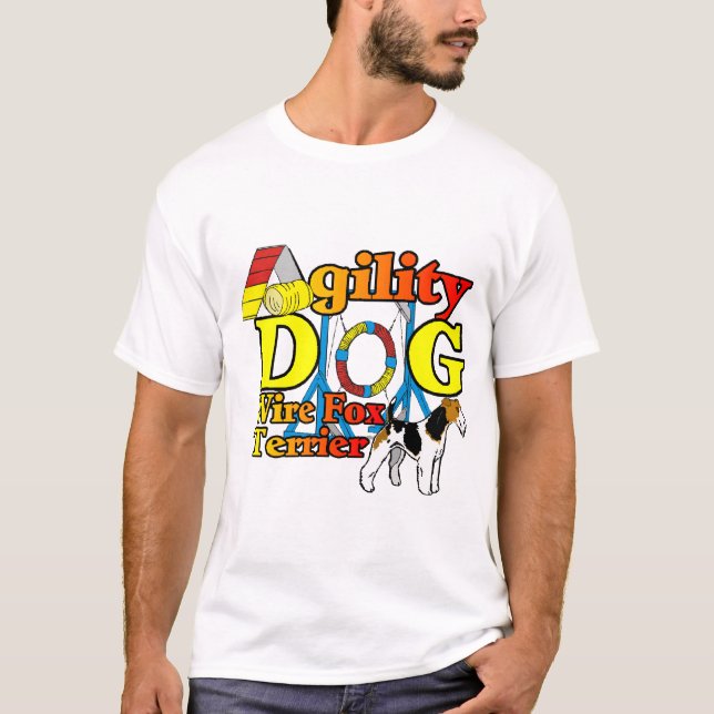 Wire_Fox_Terrier_Agility_ T-Shirt (Vorderseite)