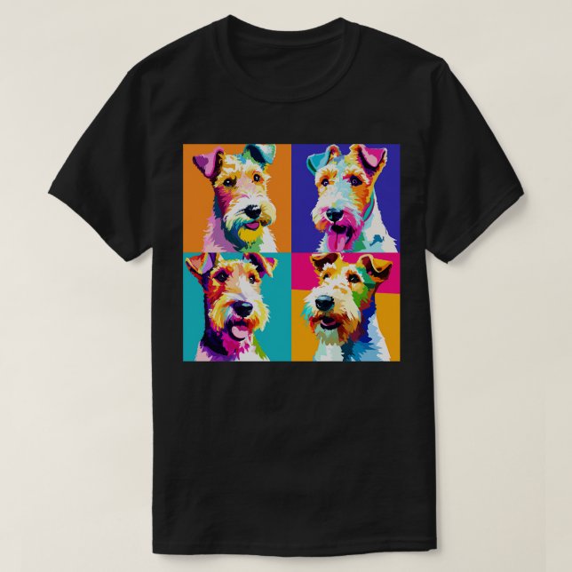 Wire Fox Terrier Art Dog Lover Geschenke 2 T-Shirt (Design vorne)