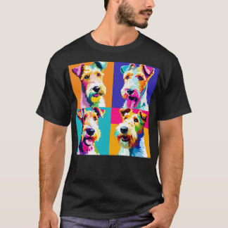 Wire Fox Terrier Art Dog Lover Geschenke 2 T-Shirt