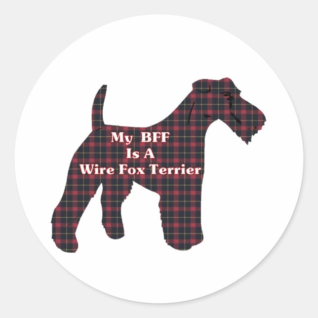 Wire Fox Terrier BESTE FREUNDIN Sticker (Vorderseite)