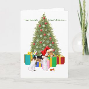 Wire Fox Terrier Christmas Feiertagskarte