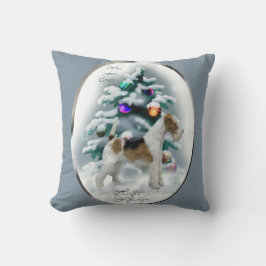 Wire Fox Terrier Christmas Kissen