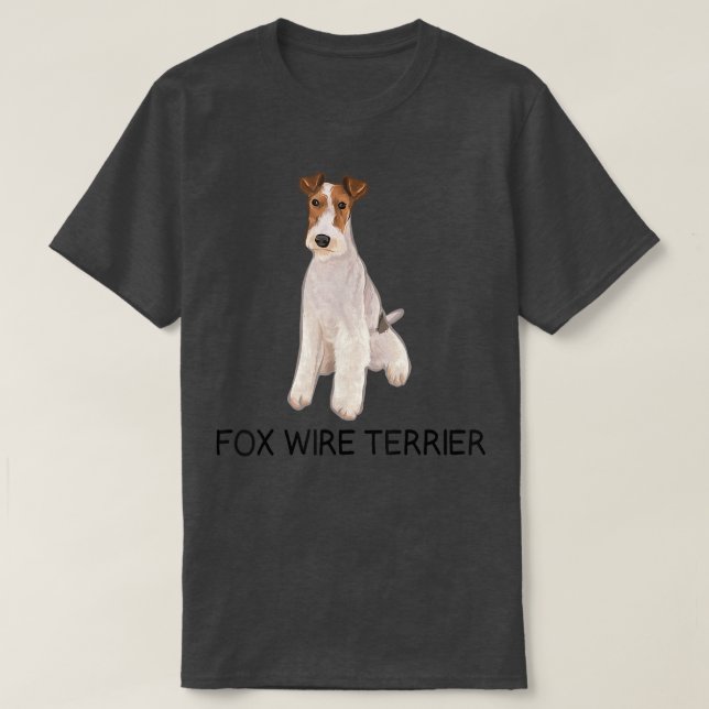 Wire Fox Terrier Crazy Dog Lover T-Shirt (Design vorne)