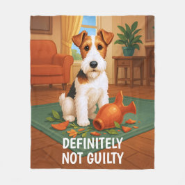 Wire Fox Terrier - Definitely Not Guilty Fleecedecke