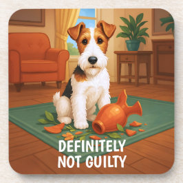 Wire Fox Terrier - Definitely Not Guilty Getränkeuntersetzer