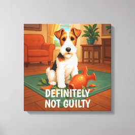 Wire Fox Terrier - Definitely Not Guilty Leinwanddruck