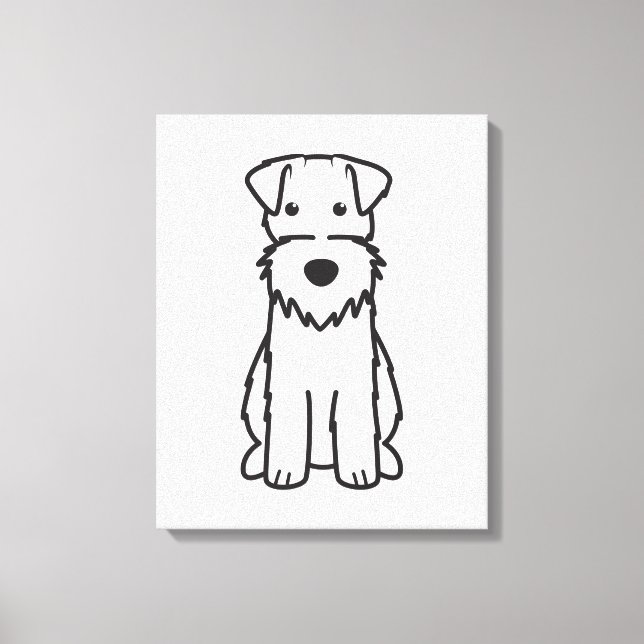 Wire Fox Terrier Dog Cartoon Leinwanddruck (Vorderseite)