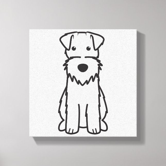 Wire Fox Terrier Dog Cartoon Leinwanddruck (Vorderseite)