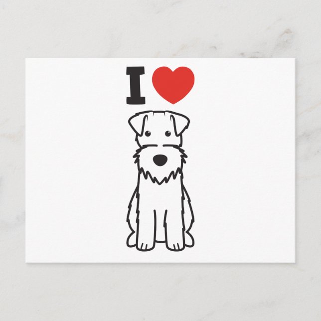 Wire Fox Terrier Dog Cartoon Postkarte (Vorderseite)
