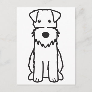 Wire Fox Terrier Dog Cartoon Postkarte