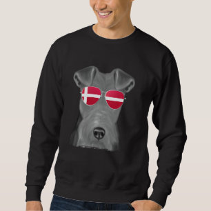 Wire Fox Terrier Dog Dänemark Flag Sonnenbrille Sweatshirt