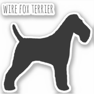 Wire Fox Terrier Dog Silhouette Vinyl Sticker