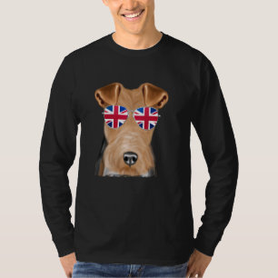 Wire Fox Terrier Dog Vereinigtes Königreich Sonnen T-Shirt