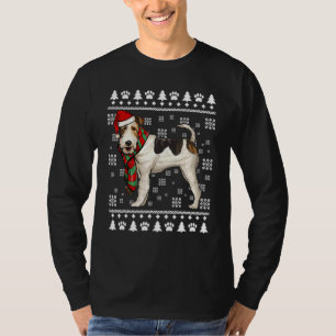 Wire Fox Terrier Dog Weihnachtsmannmütze Weihnacht T-Shirt