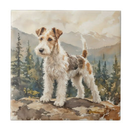 Wire Fox Terrier Fliese