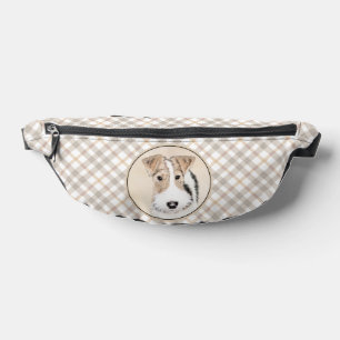 Wire Fox Terrier Gemälde Tricolor WFT Haustier Hun Bauchtasche