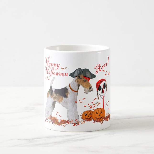 Wire Fox Terrier Halloween Kaffeetasse (Mittel)