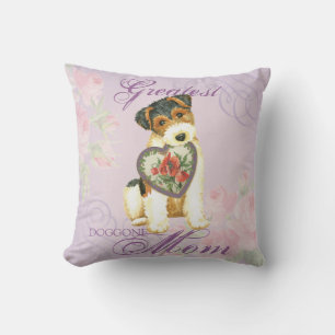 Wire Fox Terrier Heart Mama Kissen