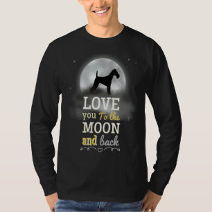 Wire Fox Terrier Hund Liebe zum Mond T-Shirt