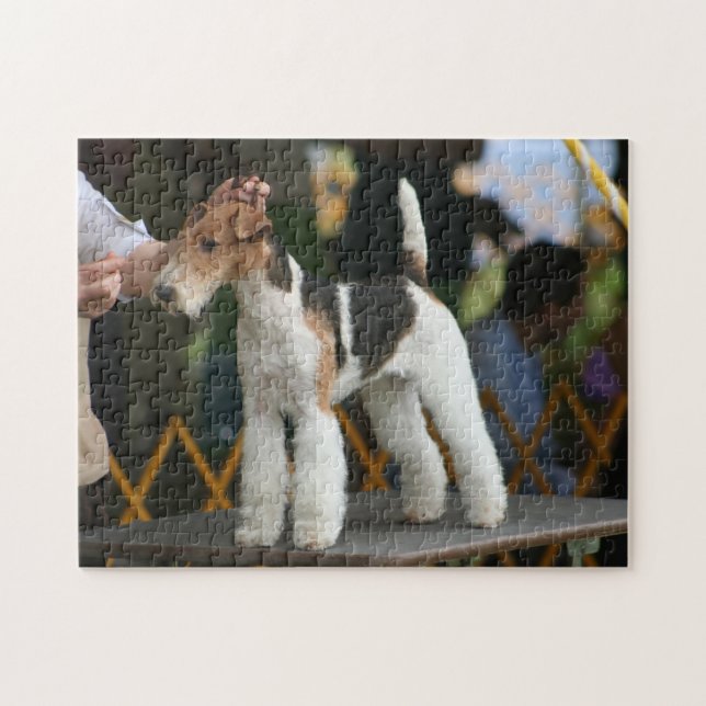 Wire Fox Terrier Hundeschau Puzzle (Horizontal)