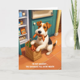 Wire Fox Terrier - ich bin nicht verrückt Karte