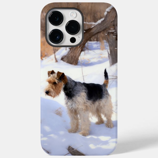 Wire Fox Terrier lässt es Weihnachten schnee Case-Mate iPhone Hülle (Rückseite)