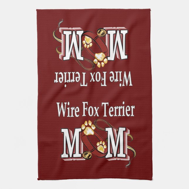 Wire Fox Terrier Mama Geschenke Handtuch (Vertikal)