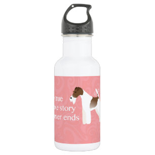Wire Fox Terrier Minimalistische Silhouette Design Trinkflasche