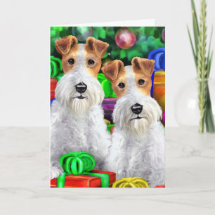 Wire Fox Terrier Open Geschenke Weihnachten