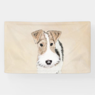 Wire Fox Terrier Painting - Niedliche Original Dog Banner