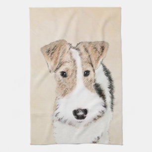 Wire Fox Terrier Painting - Niedliche Original Dog Handtuch