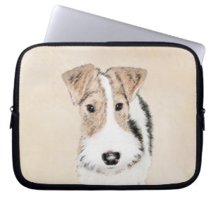 Wire Fox Terrier Painting - Niedliche Original Dog Laptopschutzhülle