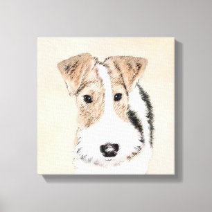 Wire Fox Terrier Painting - Niedliche Original Dog Leinwanddruck