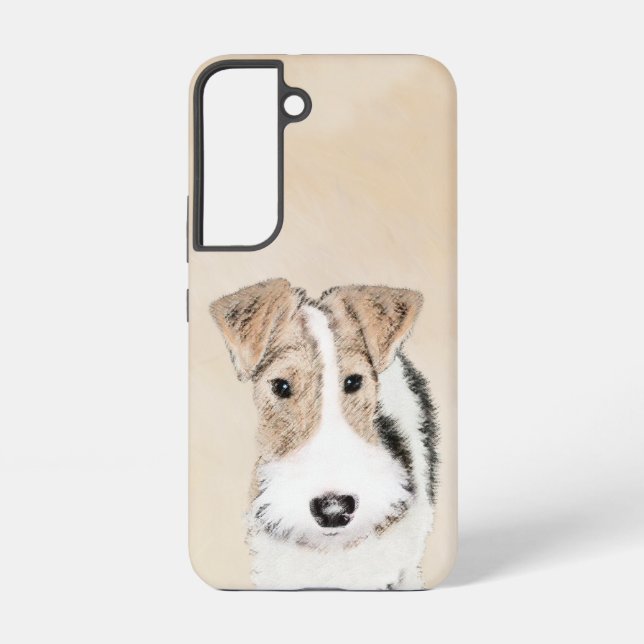 Wire Fox Terrier Painting - Niedliche Original Dog Samsung Galaxy Hülle (Rückseite)