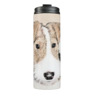 Wire Fox Terrier Painting - Niedliche Original Dog Thermosbecher
