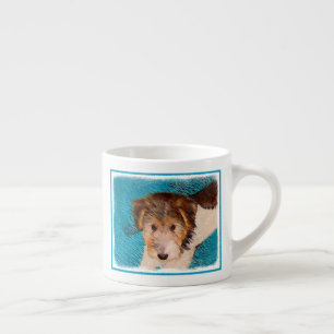 Wire Fox Terrier Puppy Painting - Original Dog Art Espressotasse