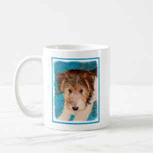 Wire Fox Terrier Puppy Painting - Original Dog Art Kaffeetasse