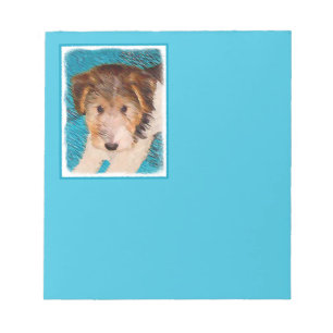 Wire Fox Terrier Puppy Painting - Original Dog Art Notizblock
