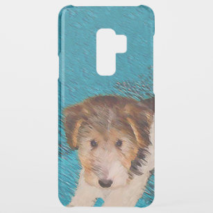 Wire Fox Terrier Puppy Painting - Original Dog Art Uncommon Samsung Galaxy S9 Plus Hülle