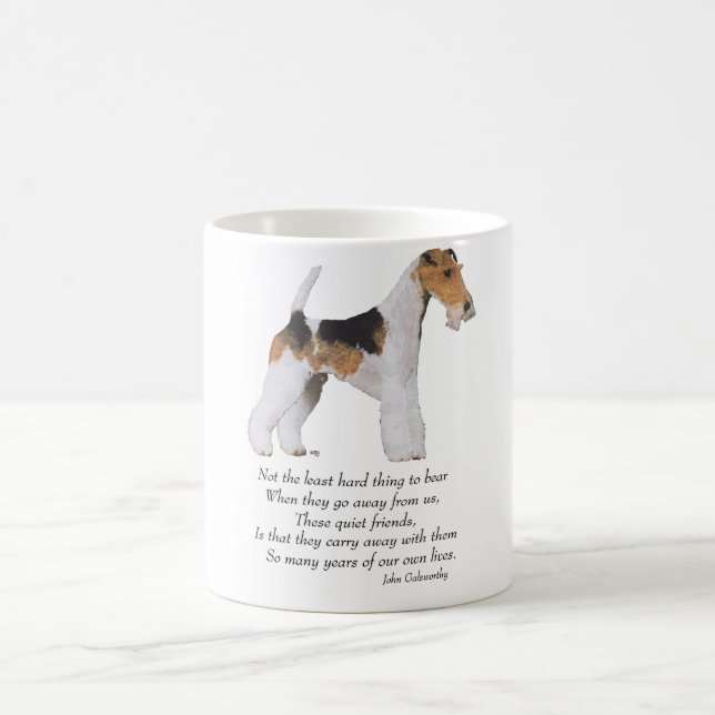Wire Fox Terrier Rainbow Bridge Kaffeetasse (Mittel)