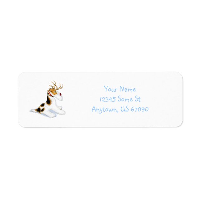 Wire Fox Terrier Reindeer Labels (Vorne)