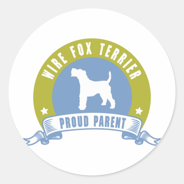 Wire Fox Terrier Runder Aufkleber (Vorderseite)